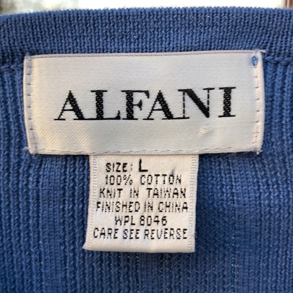 ALFANI MEN’S VINTAGE V - NECK LONG SLEEVE SWEATER - Large BLUE - GUC 🥳HP🥳 - Picture 5 of 14